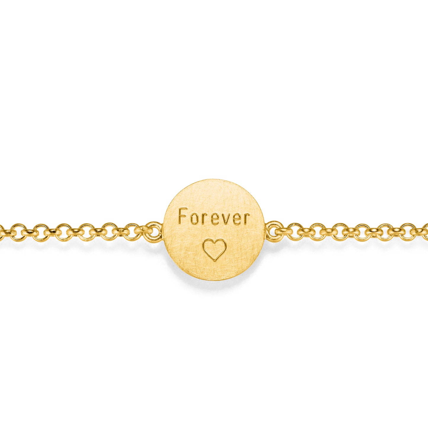 Armband mit Gravur Forever Love, Gold und Fairtrade Silber von jan Spille-goldschmied online shop