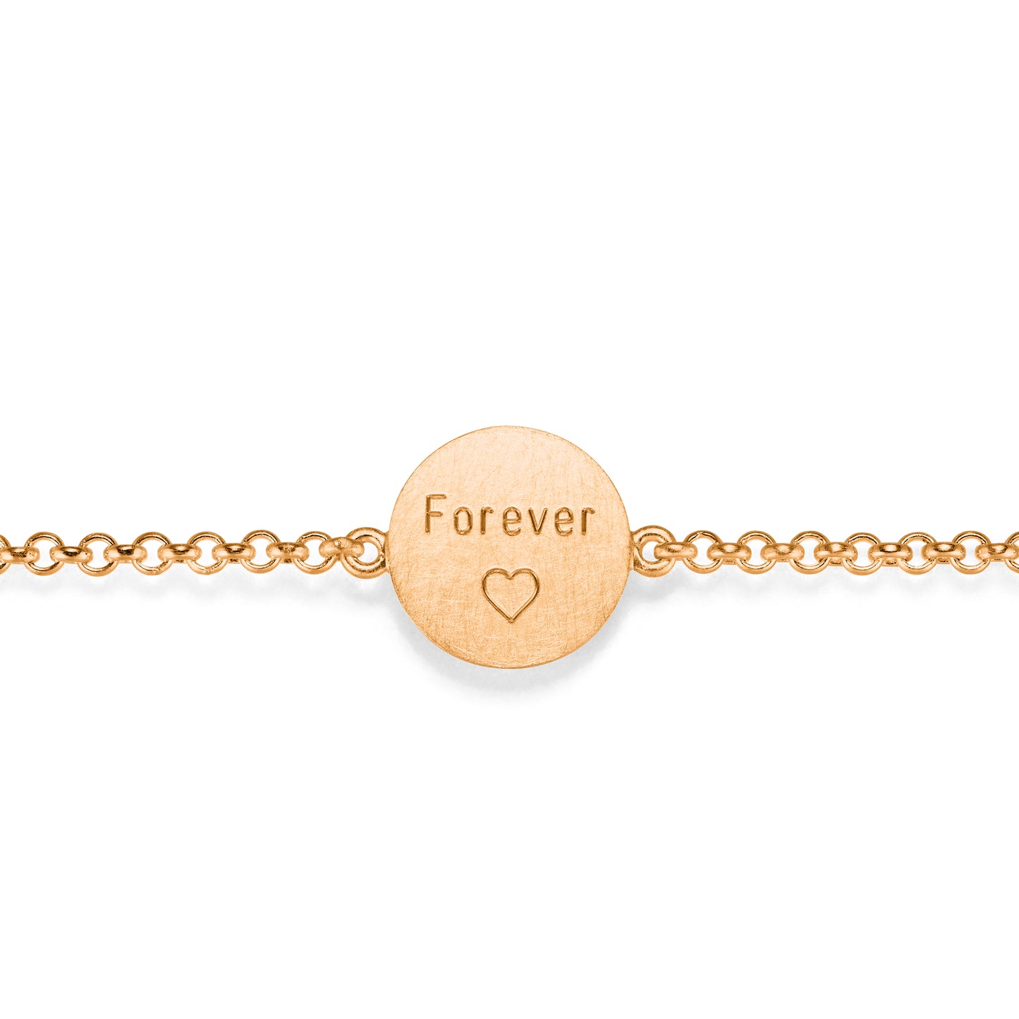 Armband mit Gravur Forever Love, Rosegold und Fairtrade Silber von Jan Spille Nachhaltiger Goldschmied Online shop