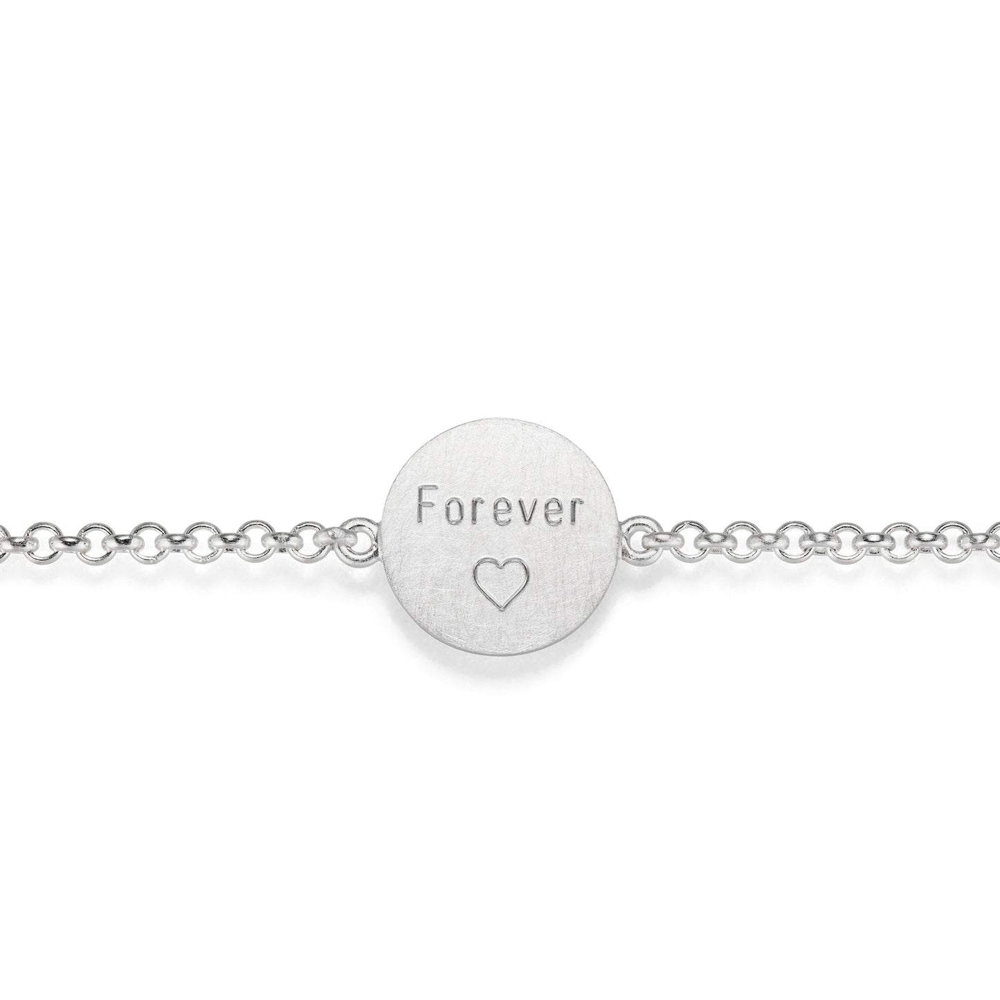 Armband mit Gravur Forever Love in Fairtrade Silber von jan Spille schmuck online bestellen