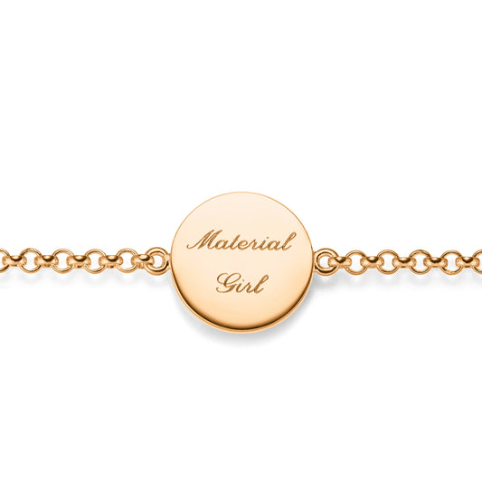 Armband Damen mit Material Girl Gravur in Rosegold von Jan Spille Goldschmied Online Shop