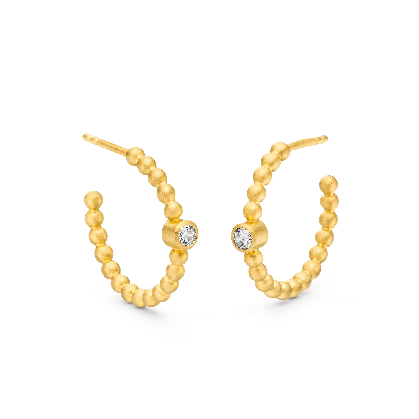 ohrringe gold creolen mit diamant jan spille kugel kollektion