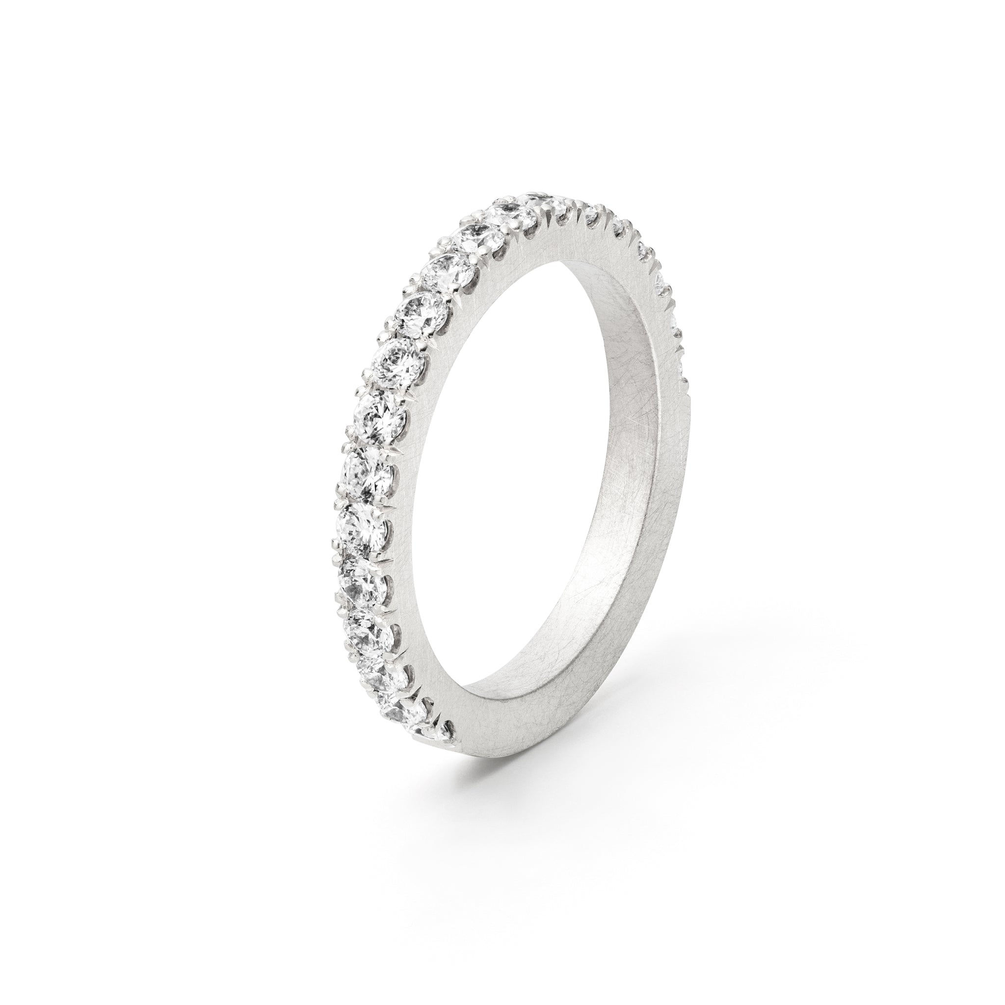 Verlobungsringe Fairtrade Weissgold und ethische diamanten Fischgrät-Ring Girlande jan spille hamburg