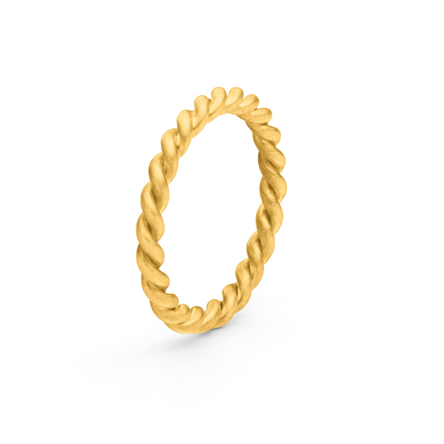 geflochtener ring gold in matt aus kordel schmuck kollektion von jan spille und aus fairtrade gold