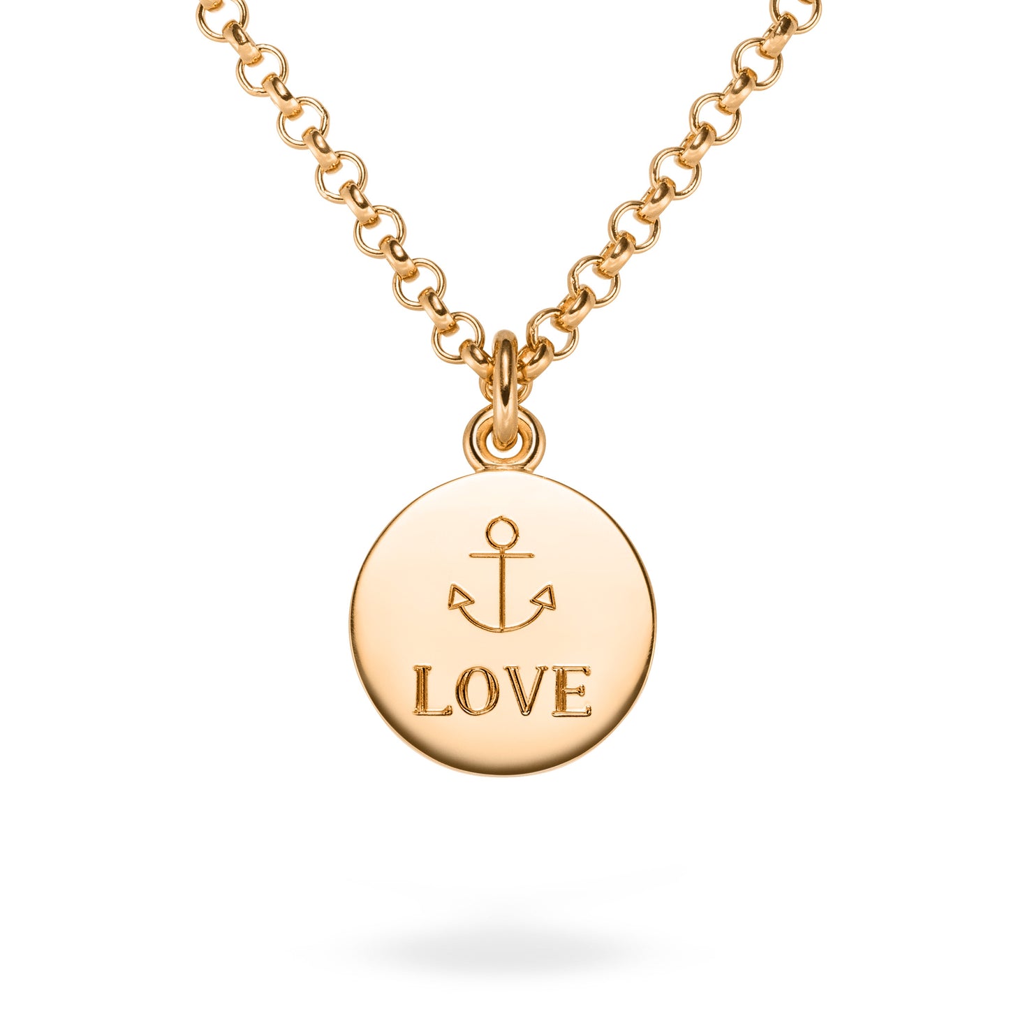 Unisex Kette mit Anker kaufen im Onlineshop von Jan Spille aus Hamburg. Fairtrade Silber rose vergoldet