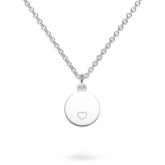 Herz Kettenanhänger Gold aus Fairtrade Silber Nachhaltig und Fair produziert von jan Spille Schmuck in Hamburg