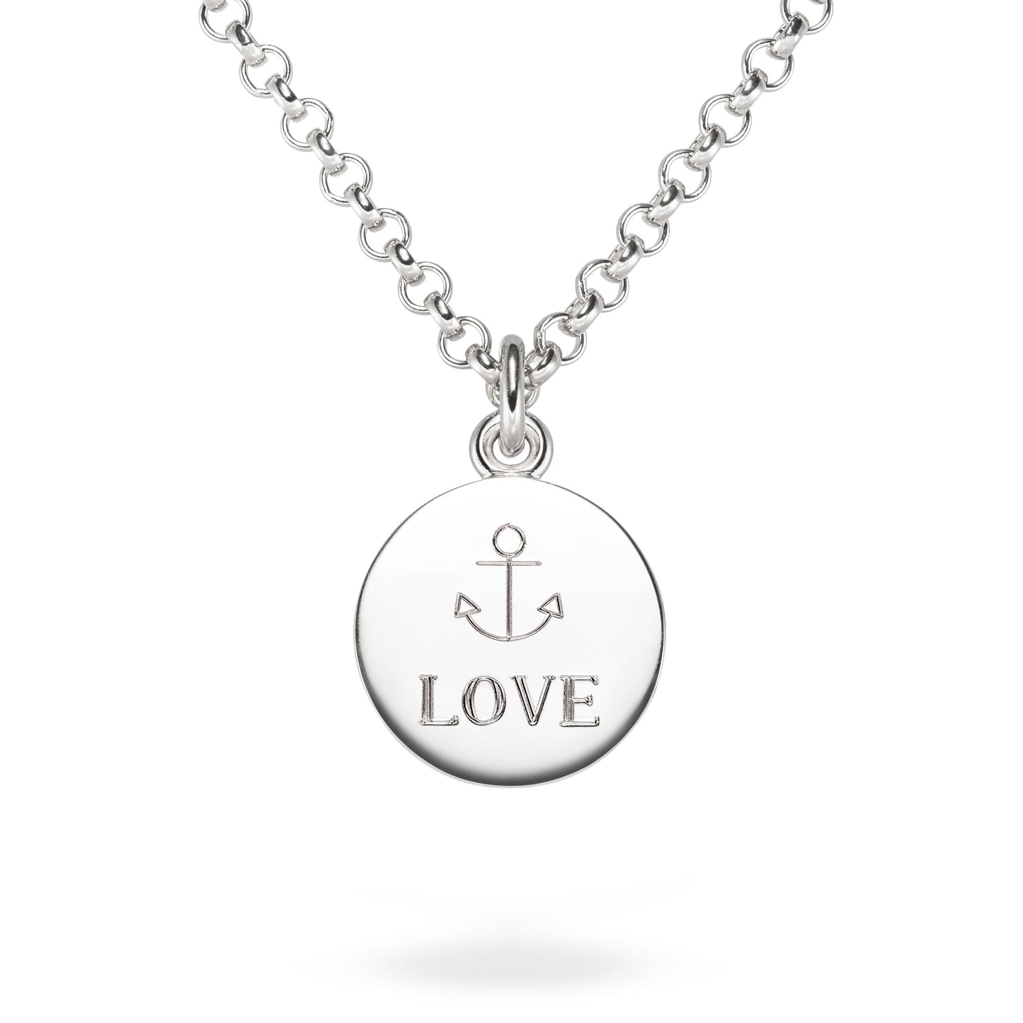 Unisex Kettenanhänger mit Anker kaufen im Onlineshop von Jan Spille aus Hamburg. Fairtrade Silber