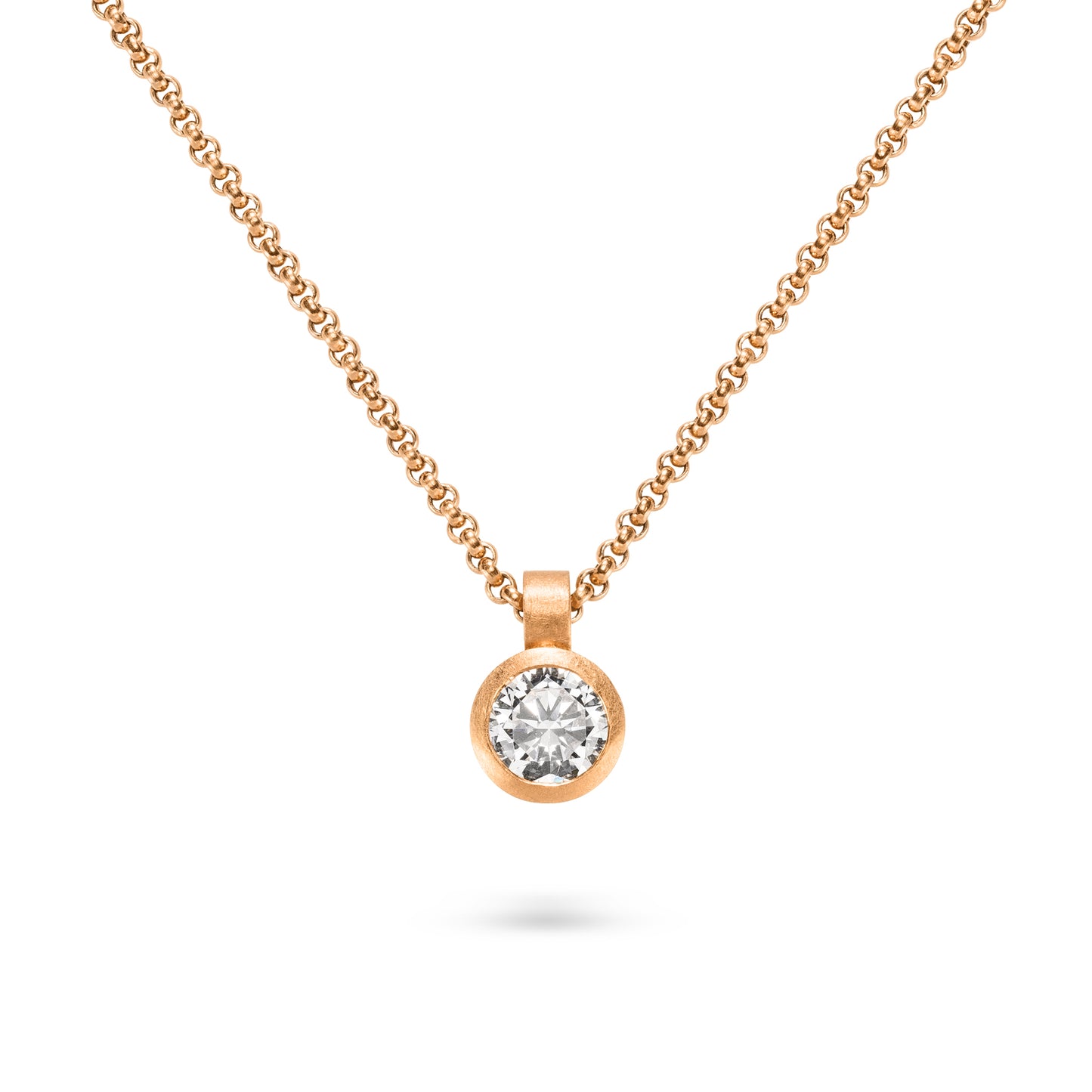 zarter kettenanhänger gold mit stein aus Fairtrade Gold von jan Spille schmuck