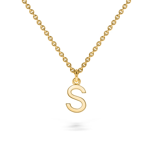 Buchstabenkette aus Gelbgold, echtgold & handgefertigt. Fairer Schmuck von Jan Spill
