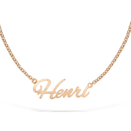 Handgefertigtes Words & Letters-Anhänger No.2 // Name aus Roségold – faires Gold, stilvoll & hochwertig. kettenanhänger