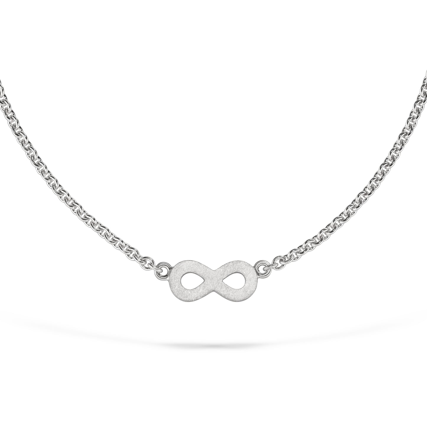 Words & Letters-Anhänger No.1 // Infinity aus Weißgold – hochwertiger Jan Spille-Schmuck, fair gefertigt in Hamburg.