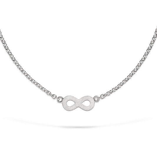 Words & Letters-Anhänger No.1 // Infinity aus Weißgold – hochwertiger Jan Spille-Schmuck, fair gefertigt in Hamburg.