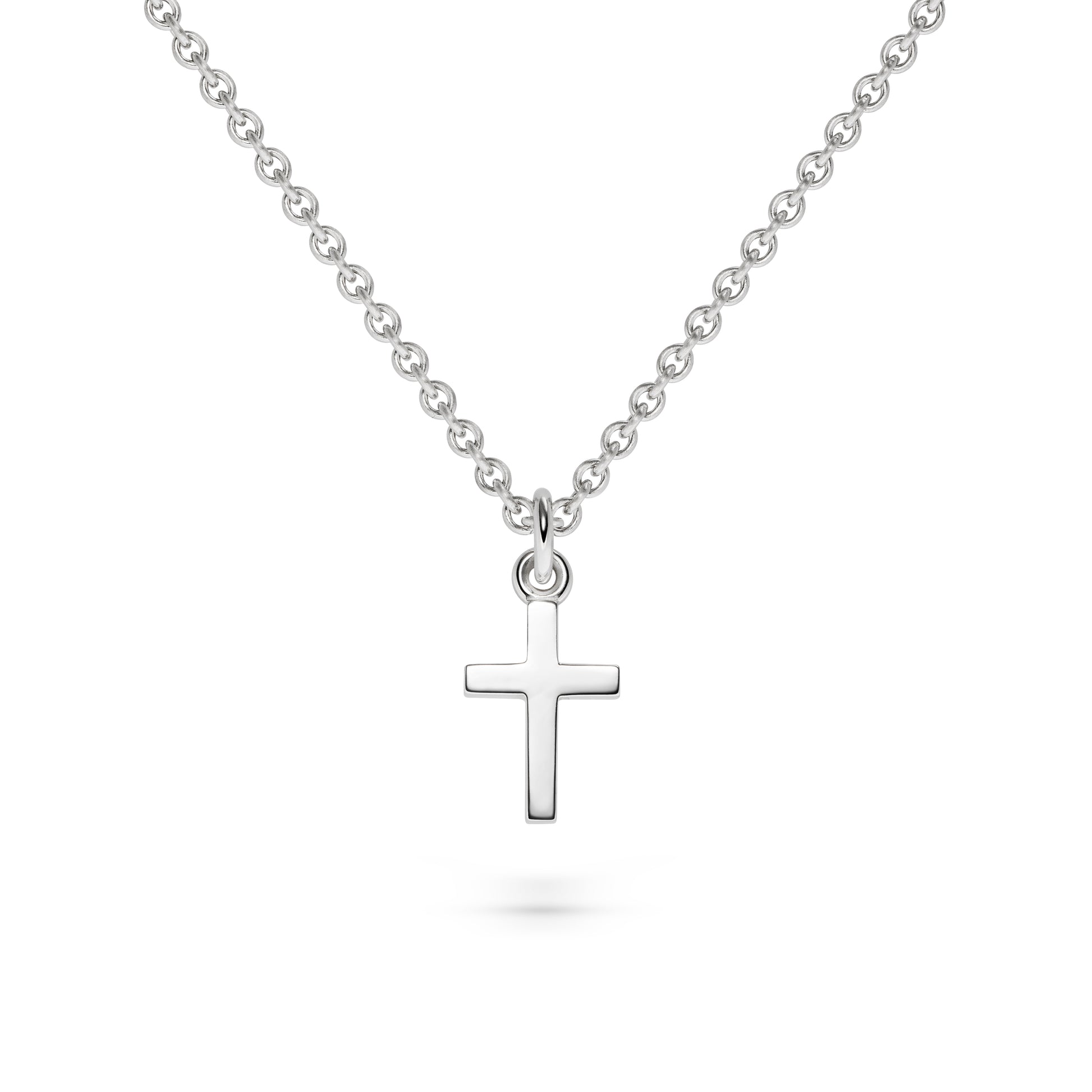 Edles Words & Letters-Anhänger No.1 // Kreuz aus Weißgold, gefertigt vom Goldschmied Jan Spille. Fairtrade Gold & nachhaltige Handarbeit