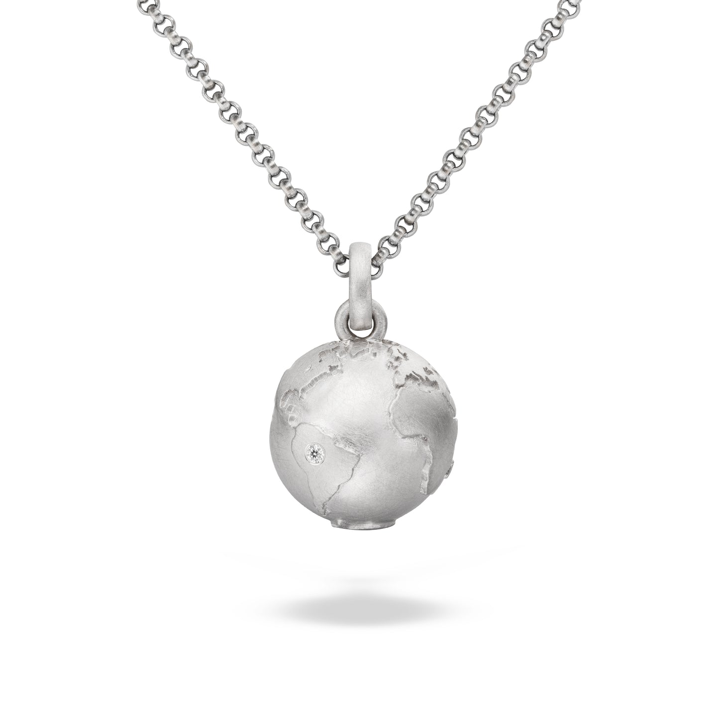 Pavé Pendant No.2 // Pink Sapphire + Diamonds