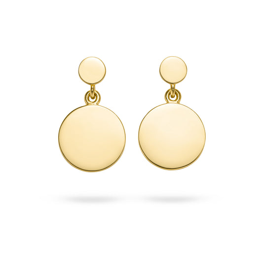 Elegante Ohrhänger M in Gelbgold – fair produziert von Jan Spille Schmuck Hamburg