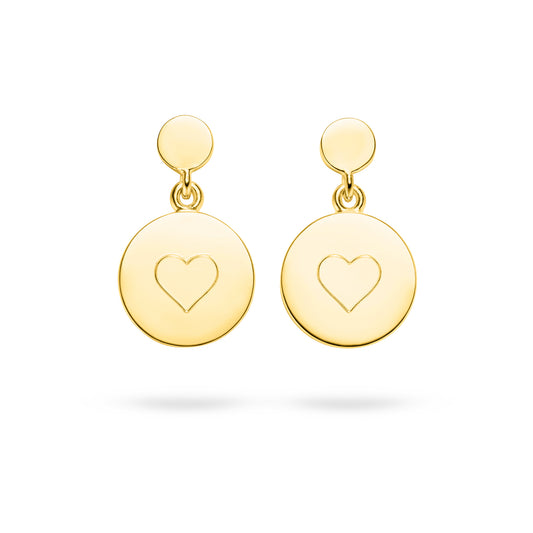 Filigrane Ohrhänger Herzform Gelbgold – nachhaltig & liebevoll gefertigt in Hamburg