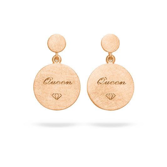 Große Roségold Ohrhänger Queen L – nachhaltiger Glamour aus Fairtrade-Gold