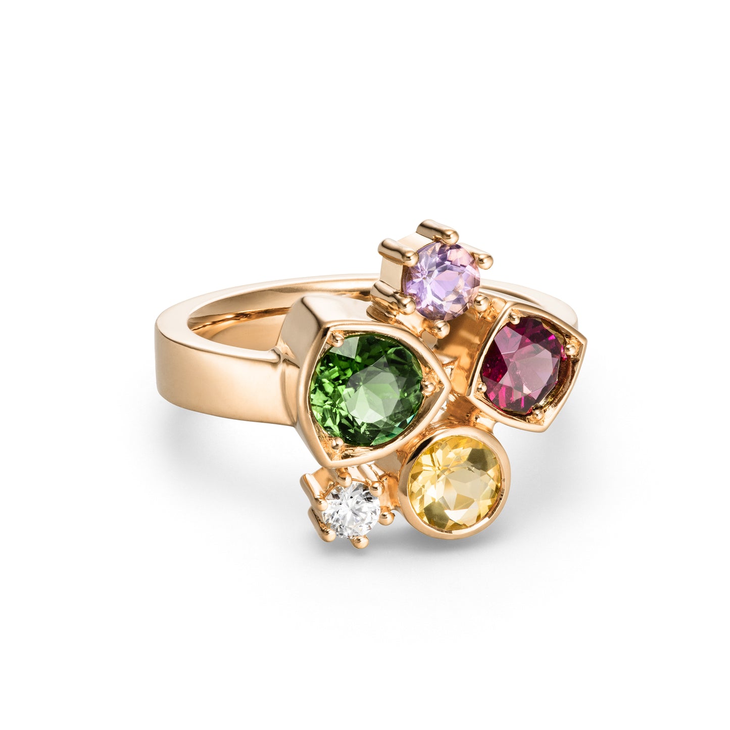 Goldring der Diversity-Collection von Schmuckdesigner Jan Spille aus Hamburg mit Fairen Edelsteinen aus Brasilien