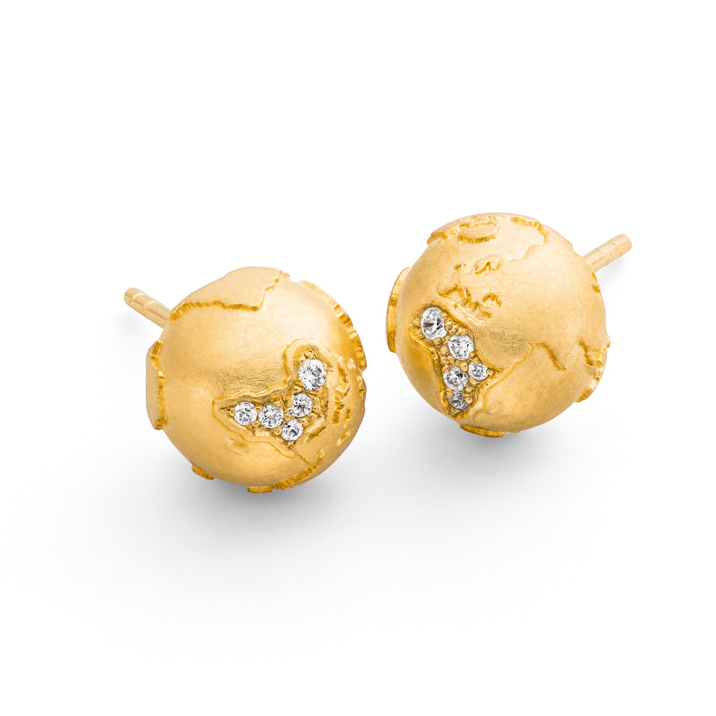 World-Ohrstecker No.2 // Diamanten