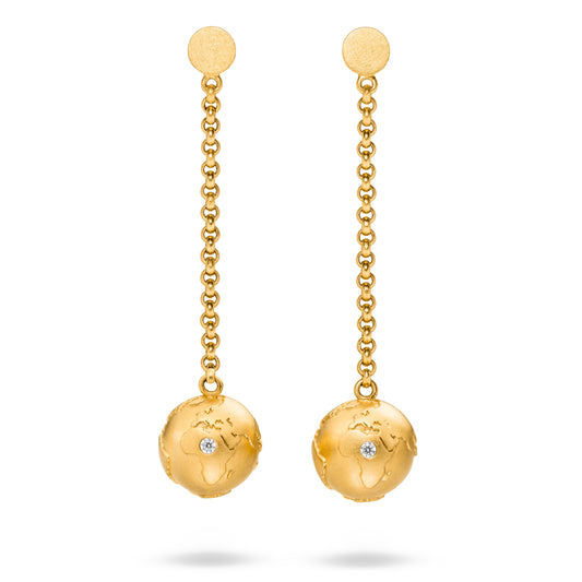 World-Ohrhänger No.2 // Diamanten