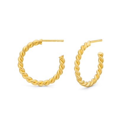 creolen gold 750 fairtrade aus kordel kollektion jan spille schmuck