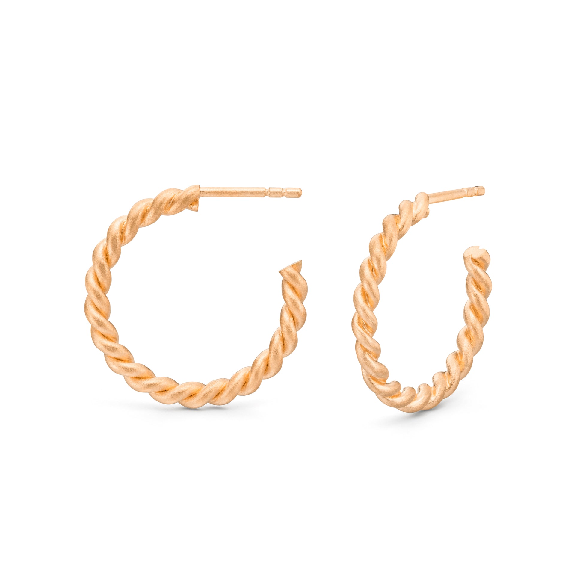 ohrringe roségold creolen gold 750 im kordel design von jan spille online shop