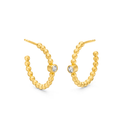 ohrringe gold creolen mit diamant jan spille kugel kollektion