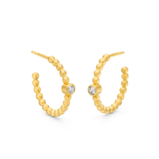 ohrringe gold creolen mit diamant jan spille kugel kollektion