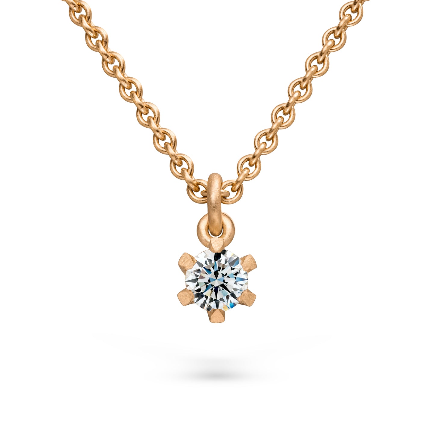 Diamant Kette 750 Gold Fairtrade Gelbgold und Ethischer Diamant Rosegold