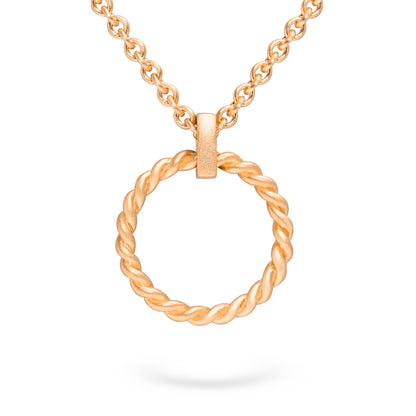 rosé echtgold kettenanhänger kordel kollektion jan spille schmuck nachhaltig online shop