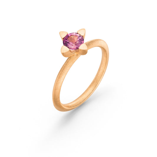 Verlobungsring 18 kt Roségold pinker  Saphir der Ceylon Kollektion von Jan Spille Schmuck