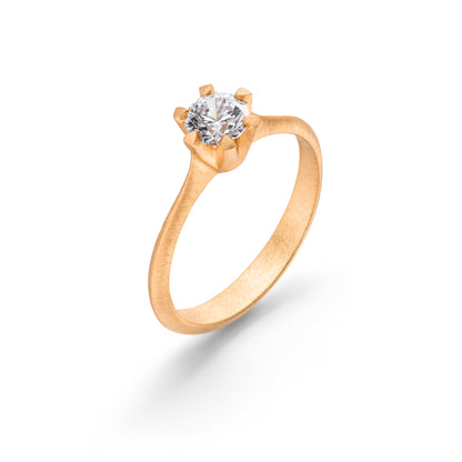 0,2 karat diamant ring als verlobungsring aus roségold von jan spille