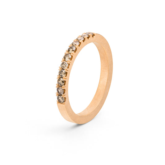 Verlobungsring Fischgrät champagner diamanten in Roségold von Jan Spille Hamburg online bestellen