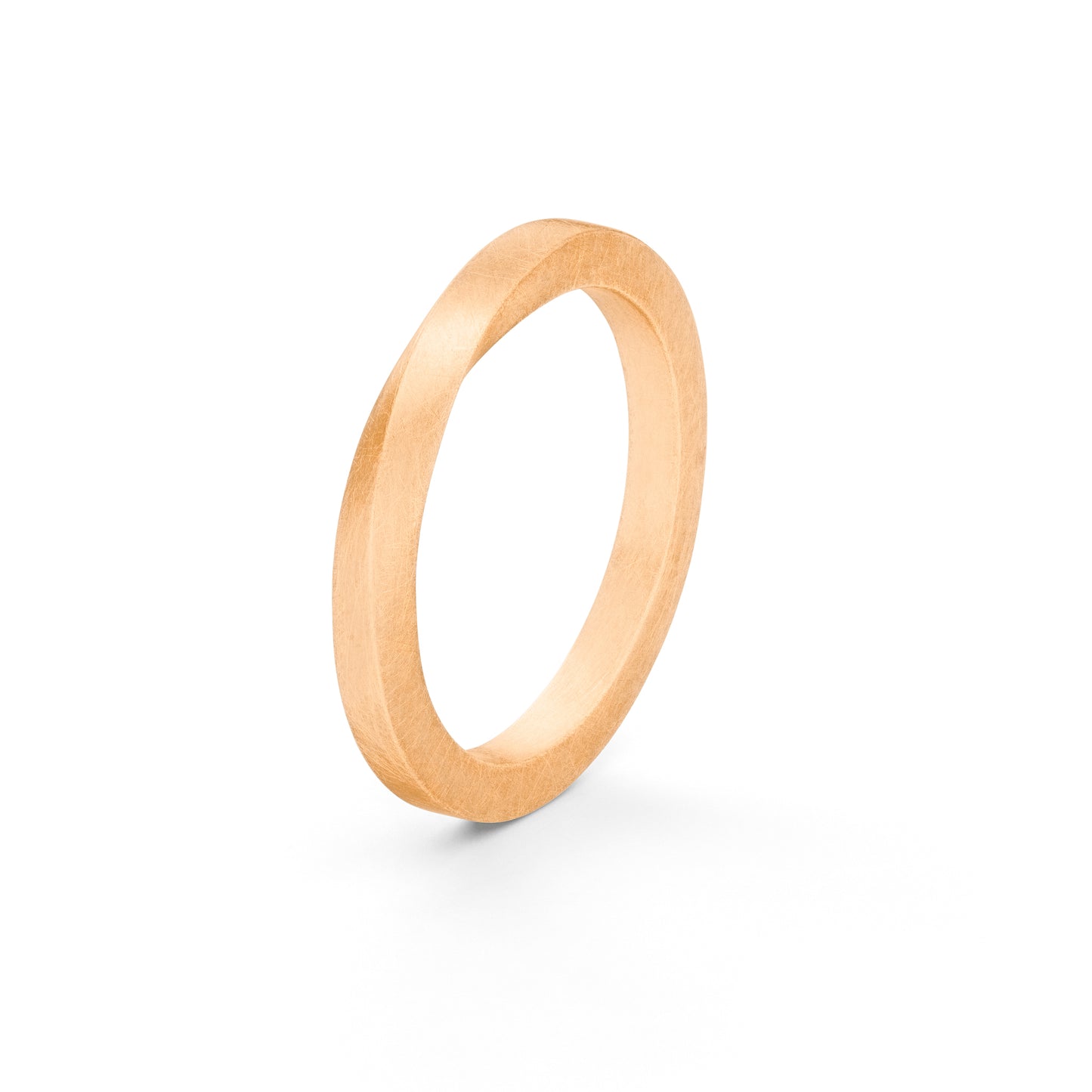 Möbius Ring als Ehering in Rosegold mattiert Fairmined Eco