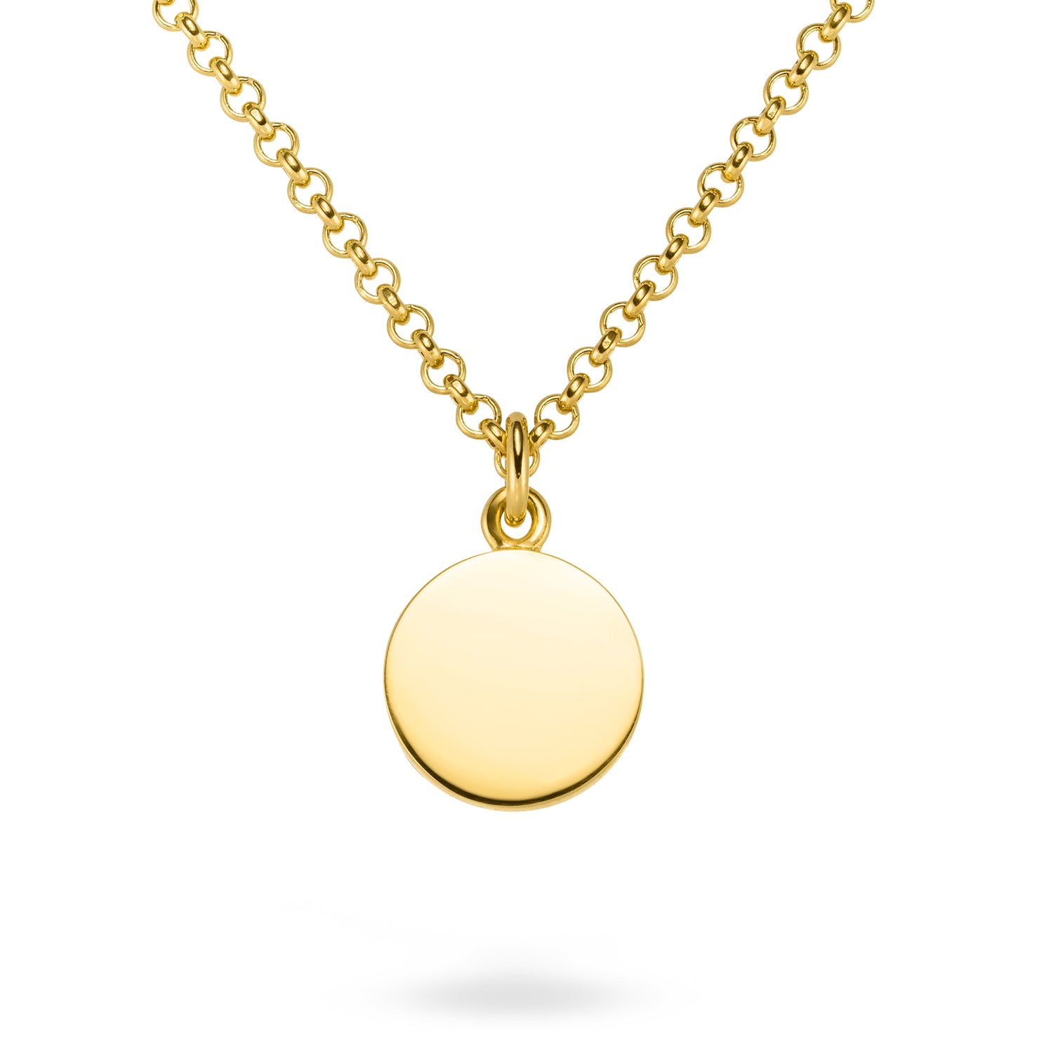 Kettenanhänger in Gelbgold, handgefertigt & fair produziert – Jan Spille Schmuck.