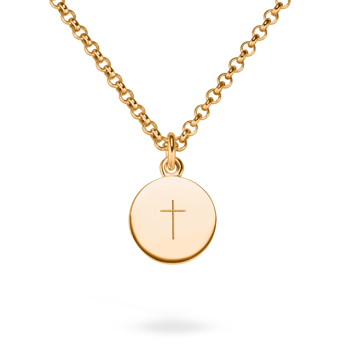 Kette mit Kreuz von Jan Spille Schmuck. Fairtrade Silber, Rosegold vergoldet. Nachhaltig und Fair produziert