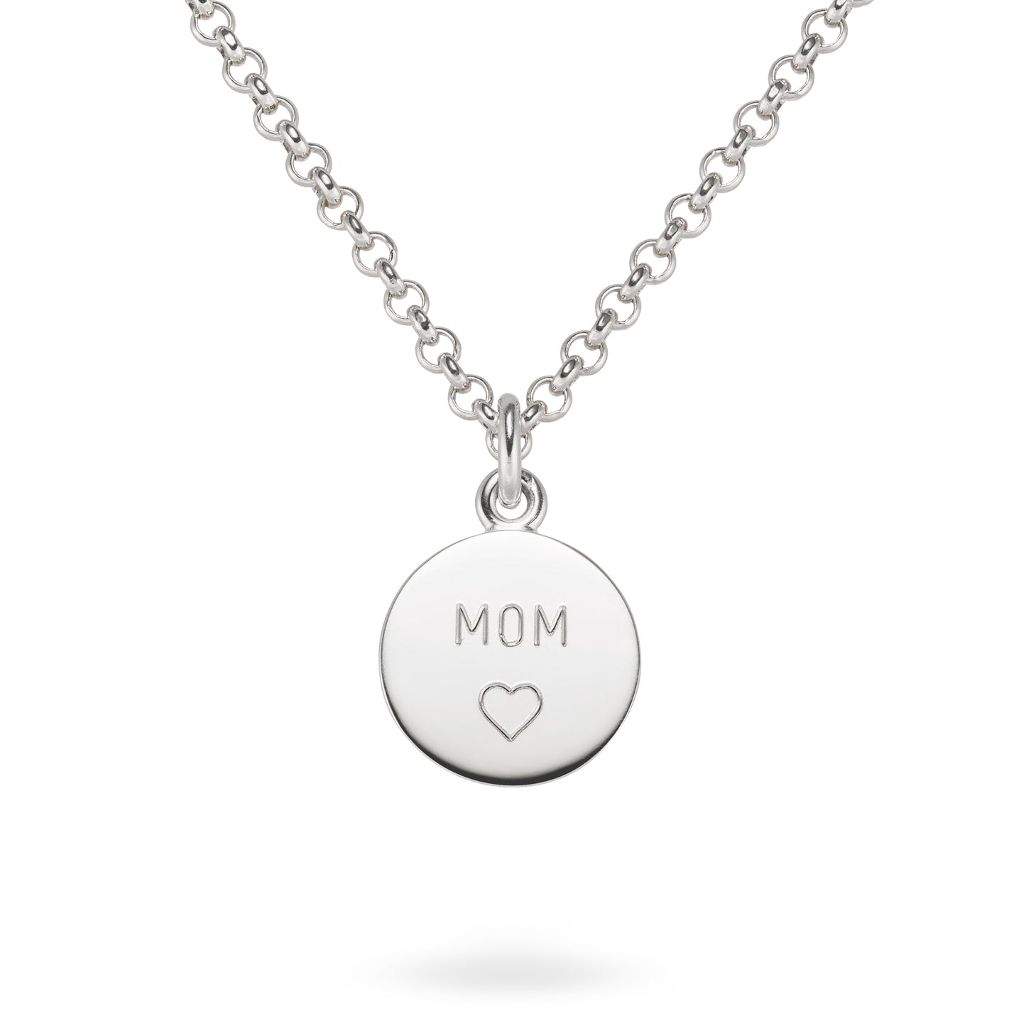 MOM Kettenanhänger für die Frau, Mutter und Liebe des Lebens. Fairtrade Silber, vergoldet. Jan Spille schmuck