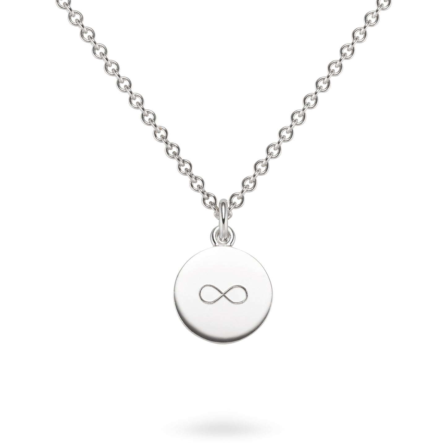 Kettenanhänger Infinity. Fairtrade Silber, graviert. Handgefertigt in Hamburg von jan Spille Schmuck