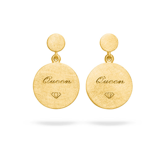 Statement-Ohrhänger Gold Queen L Gelbgold – Fair Jewelry von Jan Spille Hamburg