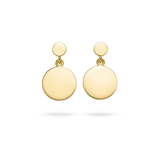 Elegante Statement-Ohrhänger Größe S in Gelbgold – fairer Schmuck von Jan Spille aus Hamburg