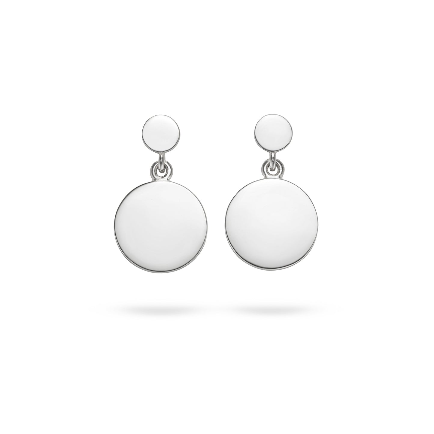 Kleine Statement-Ohrhänger S aus Weißgold – minimalistisches Design von Jan Spille