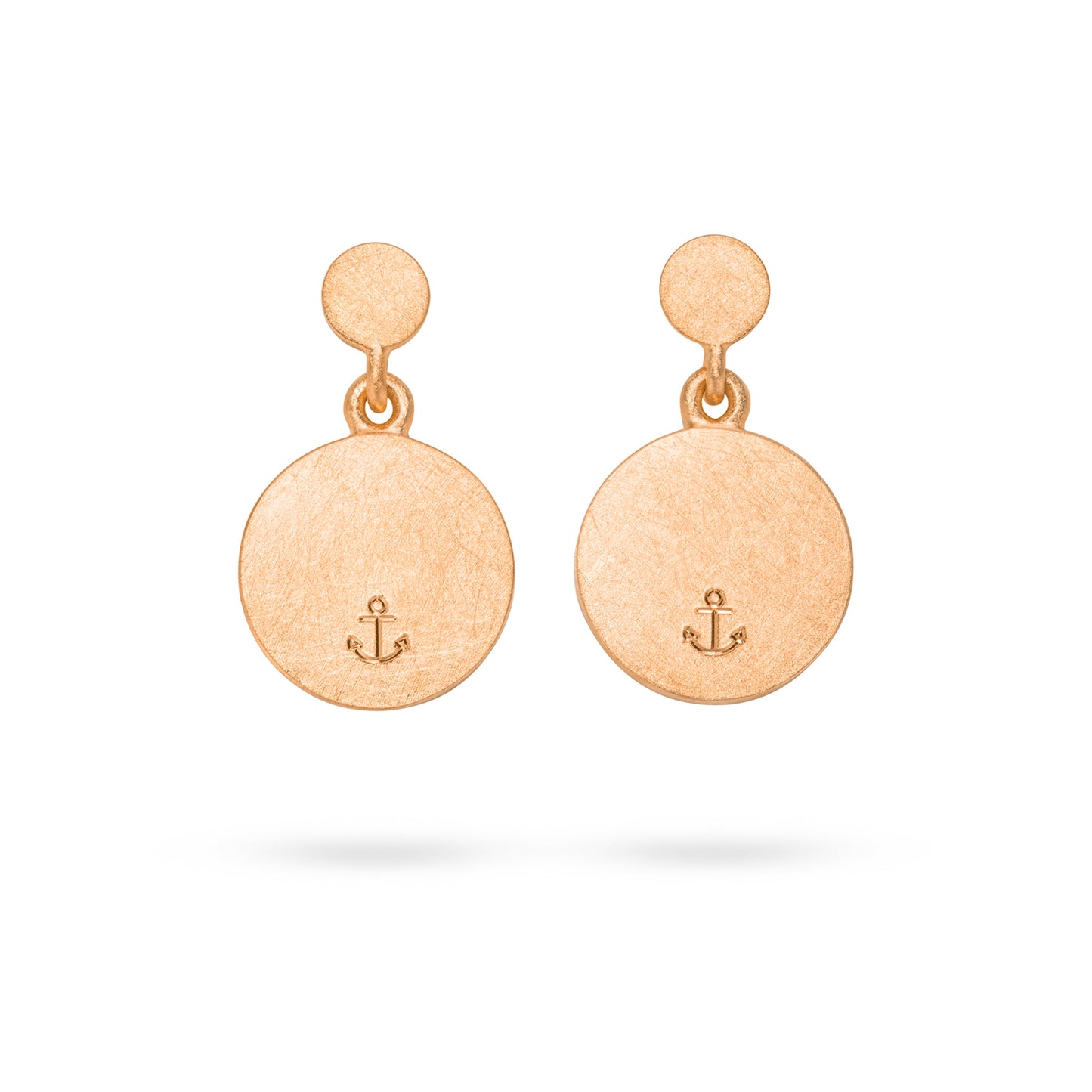 Anker-Ohrringe in Roségold Größe M – fairer Schmuck aus Hamburg von Jan Spille