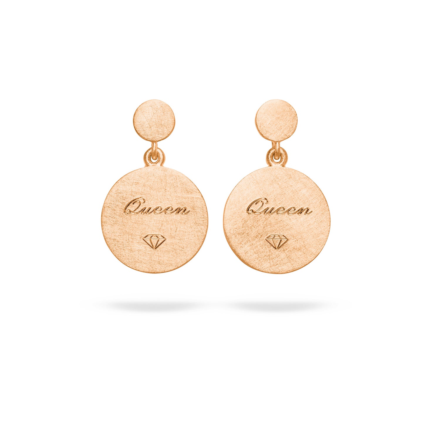 Elegante Queen-Ohrhänger M in Roségold – handgefertigte Qualität aus fairer Herstellung