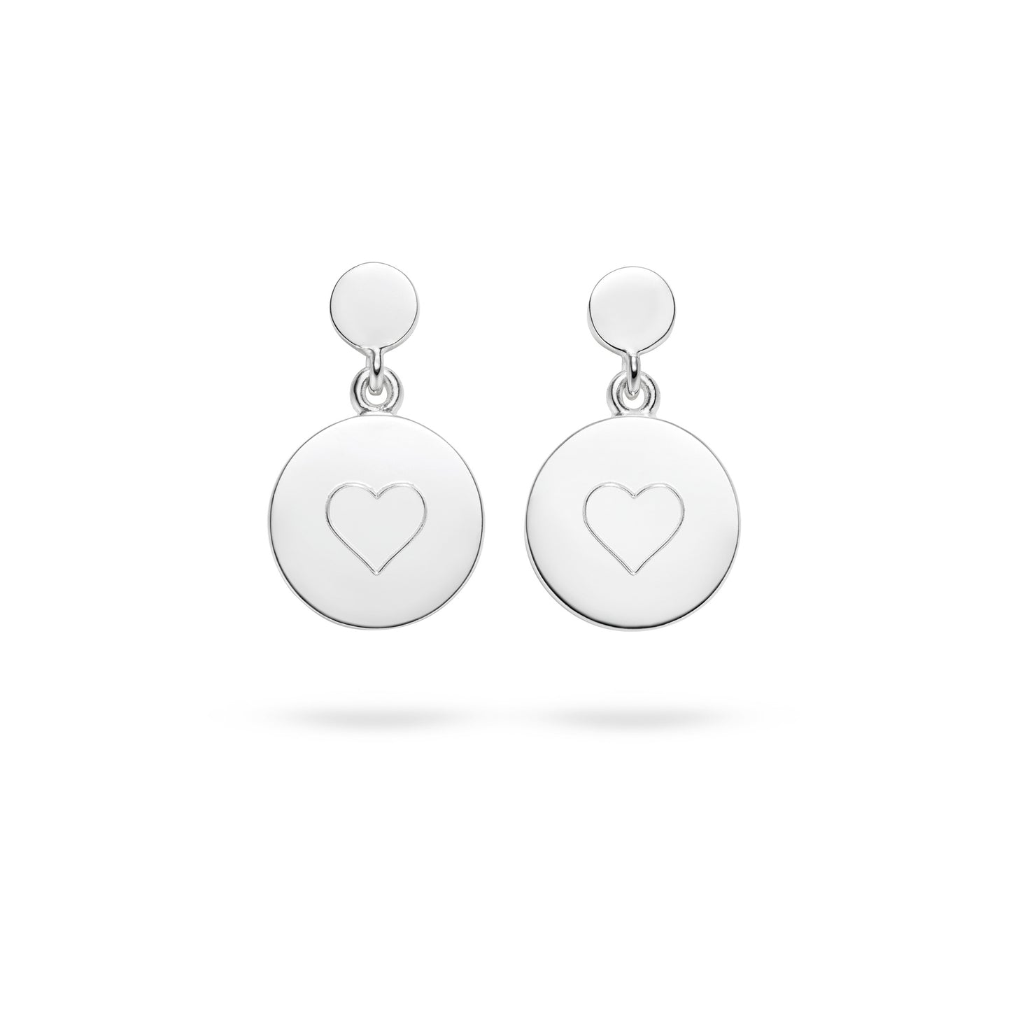 Handgemachte Herz Ohrhänger Weißgold – Symbol für Liebe & Verantwortung